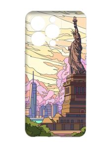 Чохол із захистом камери на  iPhone 15 Pro :: Статуя Свободи (принт 331)