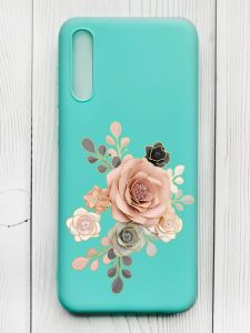 Матовий бірюзовий чохол на Samsung Galaxy A50 (2019) A505/A30s :: Троянди (принт 275)