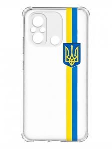 Чохол з потовщеними кутами на Xiaomi Redmi 12C :: Стрічка Україна (патріотичний принт 253)
