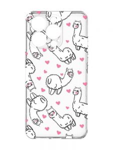 Прозорий чохол із захистом камери на iPhone 15 Pro Max :: Лами (принт 95)