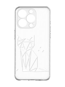 Прозорий чохол із захистом камери на iPhone 15 Pro Max :: Лисиця (принт 127)