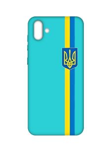 Матовий бірюзовий чохол на Samsung Galaxy A04 :: Стрічка Україна (патріотичний принт 253)