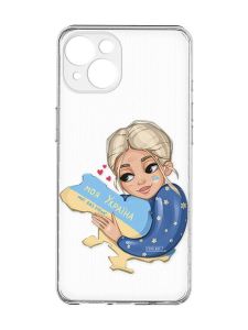 Прозорий чохол із захистом камер на iPhone 15 :: Моя Україна (принт 24)