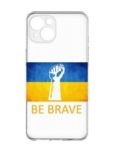 Прозорий чохол із захистом камер на iPhone 15 :: Мужність Україна (принт 42)