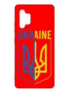 Матовий червоний чохол на Samsung Galaxy A32 :: Тризуб (патріотичний принт 254)