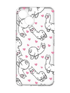 Прозорий чохол із захистом камер на iPhone 15 :: Лами (принт 95)