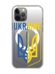 Магнітний чохол на iPhone 12 Pro Max із підтримкою MagSafe :: Тризуб (патріотичний принт 254)