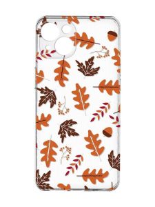 Прозорий чохол із захистом камер на iPhone 15 :: Осінь (принт 107)