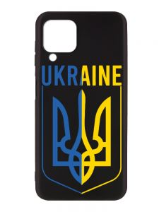 Матовий чорний чохол на Samsung Galaxy A12 :: Тризуб (патріотичний принт 254)