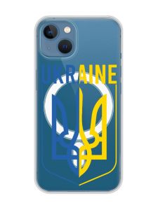 Магнітний чохол на iPhone 13 (6.1) із підтримкою MagSafe :: Тризуб (патріотичний принт 254)