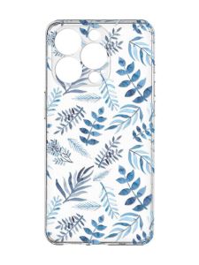 Прозорий чохол із захистом камери на iPhone 15 Pro Max :: Рослинний фон (принт 276)