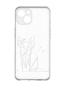 Прозорий чохол із захистом камер на iPhone 15 :: Лисиця (принт 127)