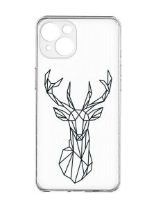 Прозорий чохол із захистом камер на iPhone 15 :: Олень (принт 128)