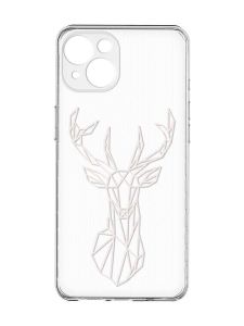 Прозорий чохол із захистом камер на iPhone 15 :: Олень (принт 129)