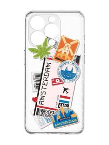 Прозорий чохол із захистом камери на iPhone 15 Pro Max :: Подорожі. Амстердам (принт 327)