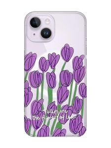 Магнітний чохол на iPhone 14 із підтримкою MagSafe :: Тюльпани (принт 265)