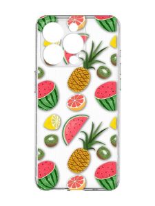 Прозорий чохол із захистом камери на iPhone 15 Pro Max :: Фруктовий мікс (принт 347)