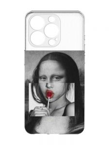 Прозорий чохол із захистом камери на iPhone 15 Pro Max :: Сучасна Мона Ліза (принт 351)