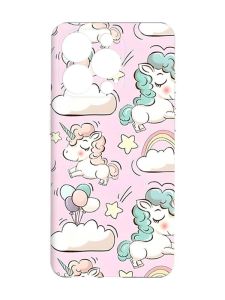 Чохол із захистом камери на iPhone 15 Pro Max :: Єдинороги (принт 106)