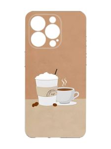 Чохол із захистом камери на iPhone 15 Pro Max :: Кава (принт 108)