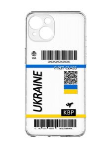 Прозорий чохол із захистом камер на iPhone 15 :: Авіаквиток Україна (принт 262)