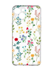 Прозорий чохол із захистом камер на iPhone 15 :: Квітковий фон (принт 269)