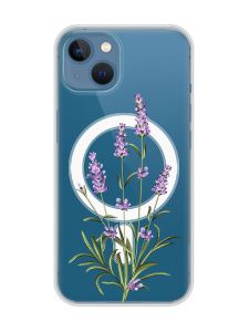 Магнітний чохол на iPhone 13 (6.1) із підтримкою MagSafe :: Гілочки лаванди (принт 266)