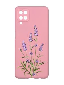 Матовий рожевий чохол на Samsung Galaxy A12 :: Гілочки лаванди (принт 266)