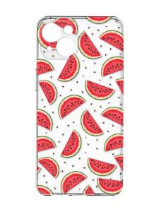 Прозорий чохол із захистом камер на iPhone 15 :: Кавуновий фон (принт 344)