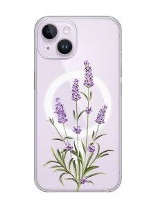 Магнітний чохол на iPhone 14 із підтримкою MagSafe :: Гілочки лаванди (принт 266)