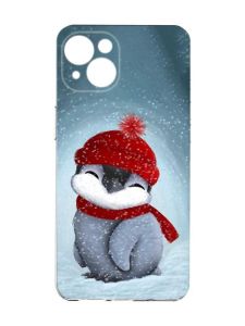 Чохол із захистом камер на iPhone 15 :: Пінгвіненя у шапочці (принт 157)