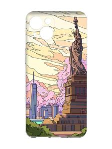 Чохол із захистом камер на iPhone 15 :: Статуя Свободи (принт 331)