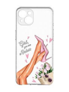 Прозорий чохол із захистом камер на iPhone 15 Plus :: Ніжки (принт 62)