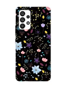 Матовий чорний чохол на Samsung Galaxy A53 4G/5G :: Квітковий фон (принт 267)