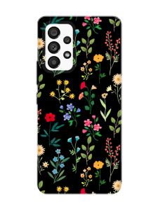Матовий чорний чохол на Samsung Galaxy A53 4G/5G :: Квітковий фон (принт 269)