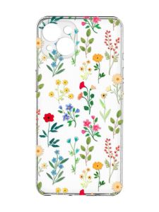 Прозорий чохол із захистом камер на iPhone 15 Plus :: Квітковий фон (принт 269)