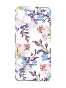 Прозорий чохол із захистом камер на iPhone 15 Plus :: Квітковий малюнок (принт 272)
