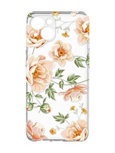 Прозорий чохол із захистом камер на iPhone 15 Plus :: Квіти пастельні (принт 277)