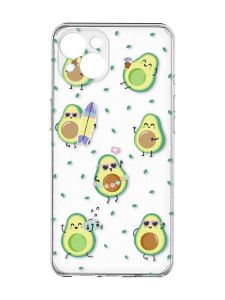 Прозорий чохол із захистом камер на iPhone 15 Plus :: Авокадо на відпочинку (принт 302)