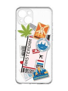 Прозорий чохол із захистом камер на iPhone 15 Plus :: Подорожі. Амстердам (принт 327)