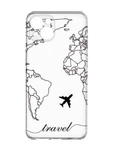 Прозорий чохол із захистом камер на iPhone 15 Plus :: Карта. Контур (принт 330)