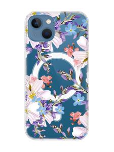 Магнітний чохол на iPhone 13 (6.1) із підтримкою MagSafe :: Квітковий малюнок (принт 272)
