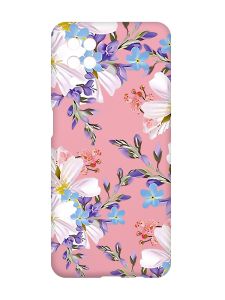 Матовий рожевий чохол на Samsung Galaxy A12 :: Квітковий малюнок (принт 272)