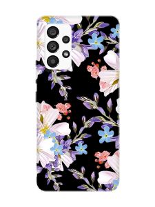 Матовий чорний чохол на Samsung Galaxy A53 4G/5G :: Квітковий малюнок (принт 272)