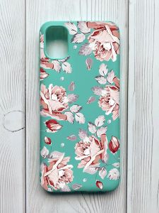 Матовий бірюзовий чохол на Samsung Galaxy A04E / A042 :: Фон Троянди (принт 273)
