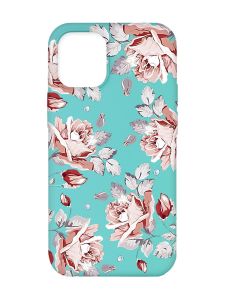Матовий бірюзовий чохол на Apple iPhone 12/12 Pro (6.1) :: Фон Троянди (принт 273)
