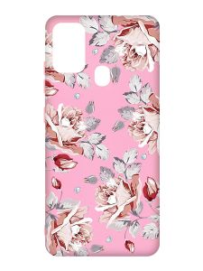 Матовий рожевий чохол на Samsung Galaxy M30s/M21 :: Фон Троянди (принт 273)