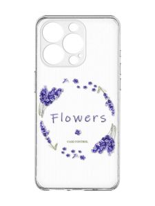 Чохол із захистом камери на  iPhone 15 Pro :: Лавандовий віночок (принт 19)