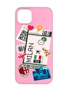 Матовий рожевий чохол на  Apple iPhone 14 :: Подорожі. Італія (принт 325)