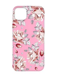 Матовий рожевий чохол на  Apple iPhone 14 :: Фон Троянди (принт 273)